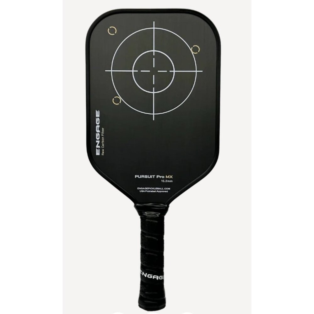 Engage Pursuit Pro MX‎ 15.2mm Pickleball Paddle Raw Carbon Fiber Artic Gold NEW